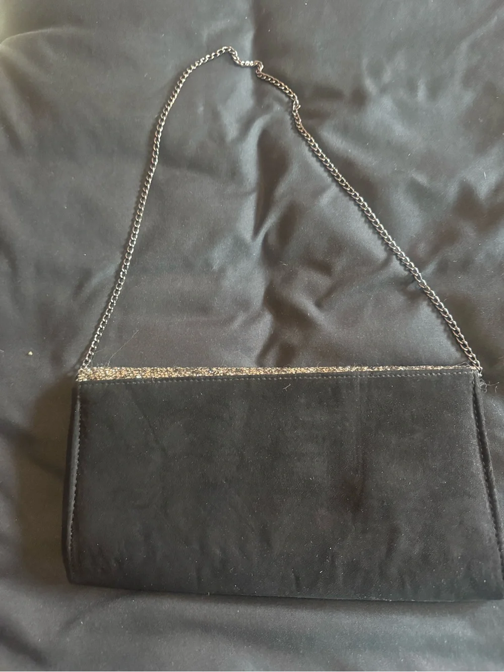 Sparkle Envelope Clutch - Black and Silver